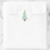 kerstboomsticker ronde sticker (Tas)