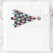 Kerstboomstickers Rechthoekige Sticker (Tas)