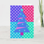  kerstboomstijl Art Snowflake Blokken Kaart (Voorkant)