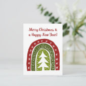 kerstboomstijl Cute boho briefkaarten (Staand voorkant)