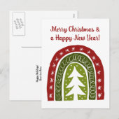 kerstboomstijl Cute boho briefkaarten (Voorkant / Achterkant)