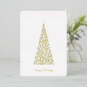 Kerstboomstippen Folie Feestdagenkaart (Staand Voorkant)