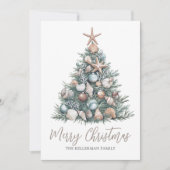 Kerstboomstrand Feestdagenkaart (Voorkant)