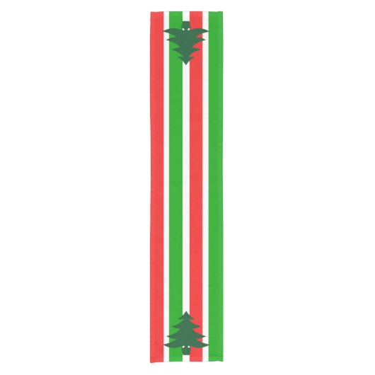 kerstboomstreep korte tafelloper (Voorkant)