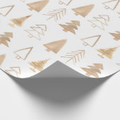 kerstboomstructuur | Beige | Minimalistisch Cadeaupapier (Hoek)