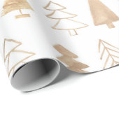 kerstboomstructuur | Beige | Minimalistisch Cadeaupapier (Rol Hoek)