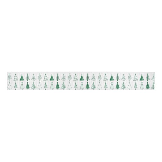 kerstboomstructuur grosgrain lint (Voorkant)