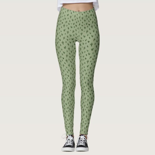 kerstboomstructuur leggings (Voorkant)
