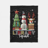 kerstboomstructuur Snowman Reinde Fleece Deken (Voorkant)