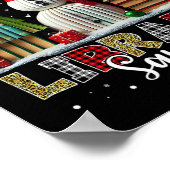 kerstboomstructuur Snowman Reinde Poster (Hoek)