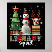 kerstboomstructuur Snowman Reinde Poster (Voorkant)