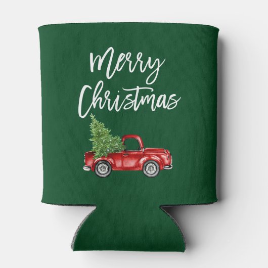 kerstboomstructuur voor penseelscript blikjeskoeler (Achterkant)