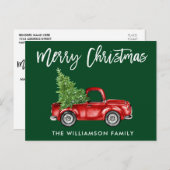  kerstboomstructuur voor penseelscript briefkaart (Voorkant / Achterkant)