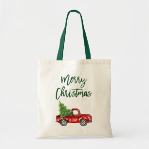  kerstboomstructuur voor penseelscript tote bag
