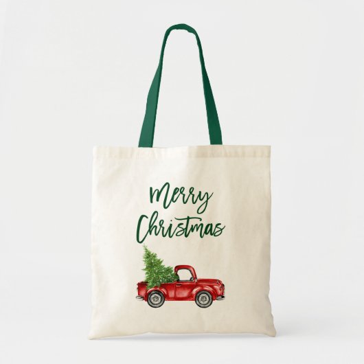  kerstboomstructuur voor penseelscript tote bag (Voorkant)