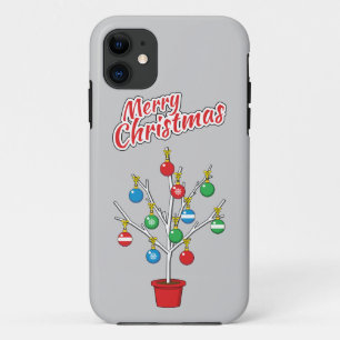 kerstboomstructuur - Vrolijk kerstfeest Case-Mate iPhone Case
