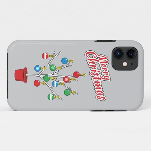 kerstboomstructuur - Vrolijk kerstfeest Case-Mate iPhone Case (Achterkant (horizontaal))