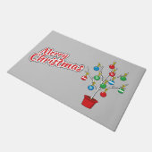 kerstboomstructuur - Vrolijk kerstfeest Deurmat (Schuin)