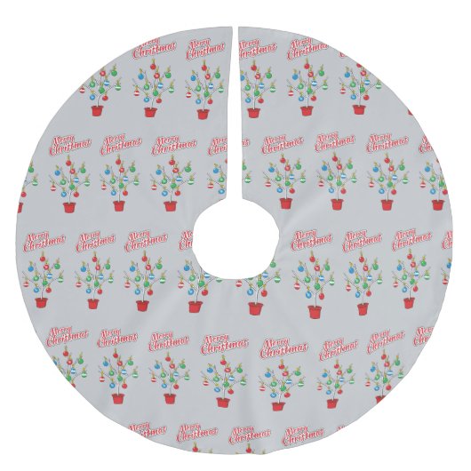 kerstboomstructuur - Vrolijk kerstfeest Kerstboom Rok (Voorkant)