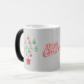 kerstboomstructuur - Vrolijk kerstfeest Magische Mok (Voorkant links)