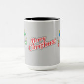 kerstboomstructuur - Vrolijk kerstfeest Mok (Midden)
