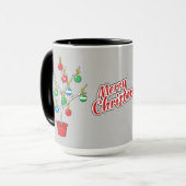 kerstboomstructuur - Vrolijk kerstfeest Mok (Voorkant links)