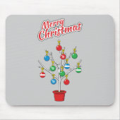 kerstboomstructuur - Vrolijk kerstfeest Muismat (Voorkant)