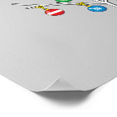 kerstboomstructuur - Vrolijk kerstfeest Poster (Hoek)