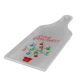 kerstboomstructuur - Vrolijk kerstfeest Snijplank (Hoek)