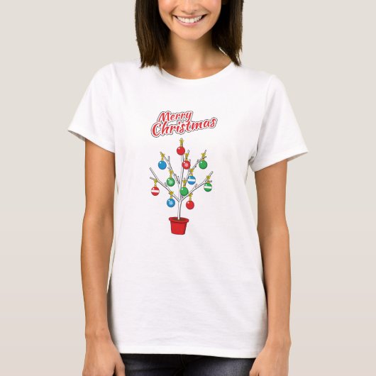 kerstboomstructuur - Vrolijk kerstfeest T-shirt (Voorkant)