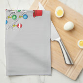 kerstboomstructuur - Vrolijk kerstfeest Theedoek (Quarter Fold)