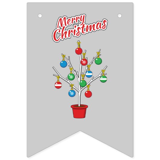 kerstboomstructuur - Vrolijk kerstfeest Vlaggetjes (Derde vlag)