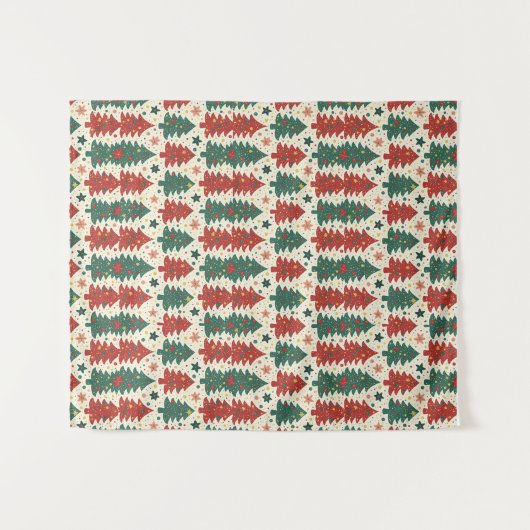 kerstboomstructuur wandkleed (Voorkant (horizontaal))