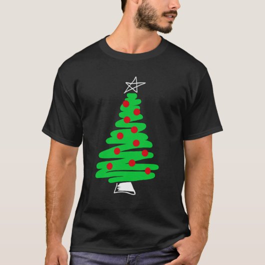 kerstboomT-shirt T-shirt (Voorkant)
