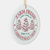 Kerstboomtaart, Boerderij Verse Kerstboom Keramisch Ornament (Rechts)