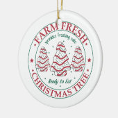 Kerstboomtaart, Boerderij Verse Kerstboom Keramisch Ornament (Links)