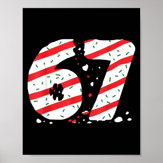 Kerstboomtaarten 67 Meme Gen Alpha Slaande Kindere Poster (Voorkant)