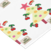 kerstboomtafelkleed, kersen feestdag tafelkleed (Gekanteld)