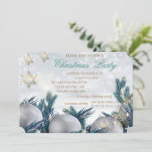 Kerstboomtak, Balls Company Kerstparty Kaart (Staand voorkant)