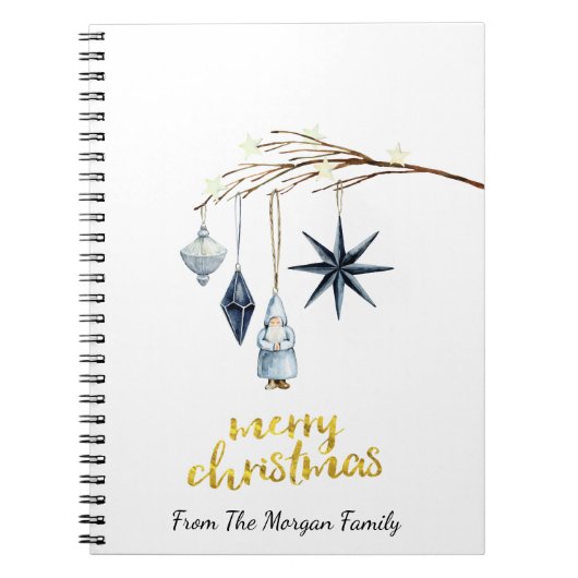 Kerstboomtak Decoratie Notitieboek (Voorkant)