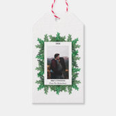 Kerstboomtak Foto Cadeaulabel (Voorkant)