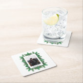 Kerstboomtak Foto Kartonnen Onderzetters (Insitu)