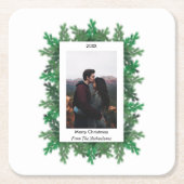 Kerstboomtak Foto Kartonnen Onderzetters (Voorkant)