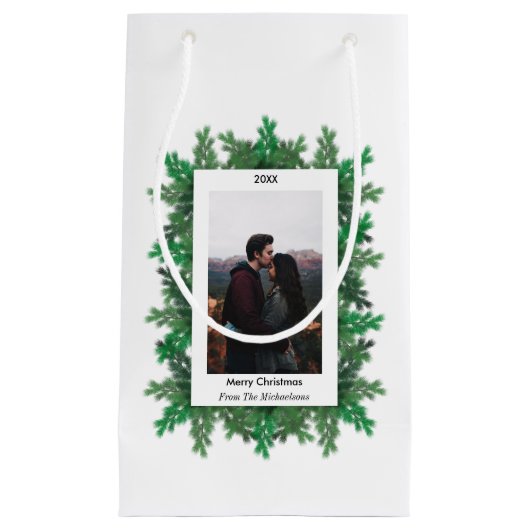 Kerstboomtak Foto Klein Cadeauzakje (Voorkant)