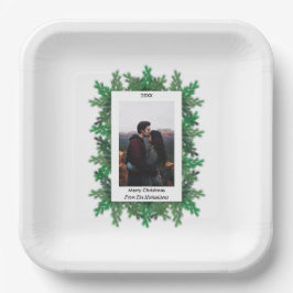 Kerstboomtak Foto Papieren Bordje