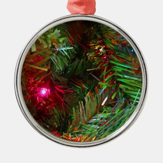 Kerstboomtak Metalen Ornament (Voorkant)
