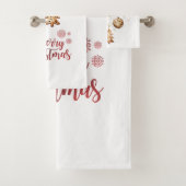 Kerstboomtak, versiering, sterren bad handdoek (Insitu)