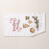 Kerstboomtak, versiering, sterren bad handdoek (Handdoek)