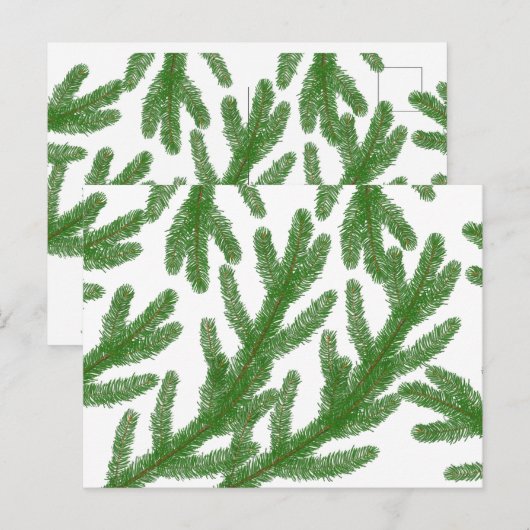 Kerstboomtakken Briefkaart (Voorkant / Achterkant)