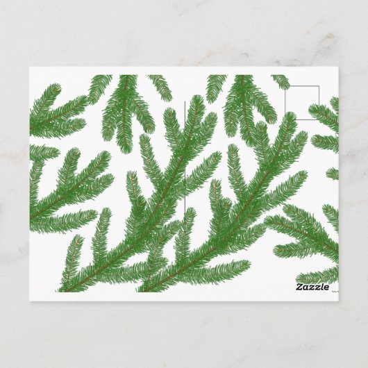 Kerstboomtakken Briefkaart (Achterkant)